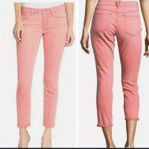 Jessica Simpson Rolled Crop Skinny jeans in pink size 6/28